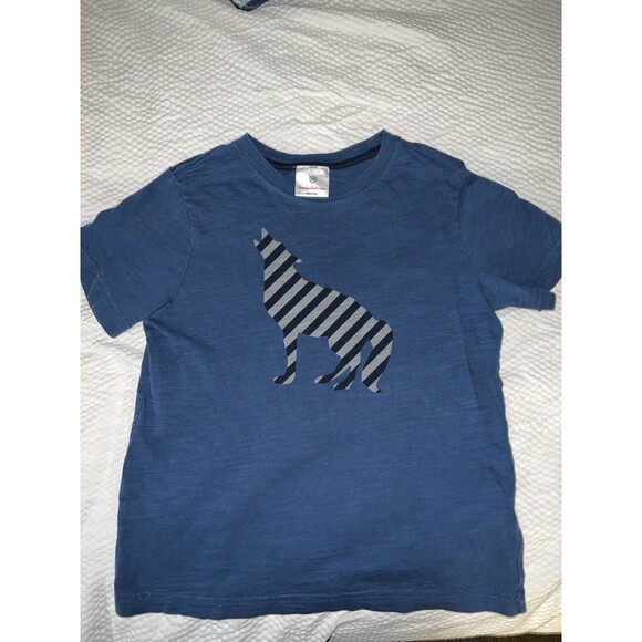 Hanna Andersson T Shirt Boys 140 US Sz 10 Wolf Howl Graphic 100% Cotton Casual - Picture 6 of 7